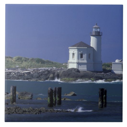 NA, VS, Oregon, Bandon, Coquille Lighthouse Tegeltje (Voorkant)