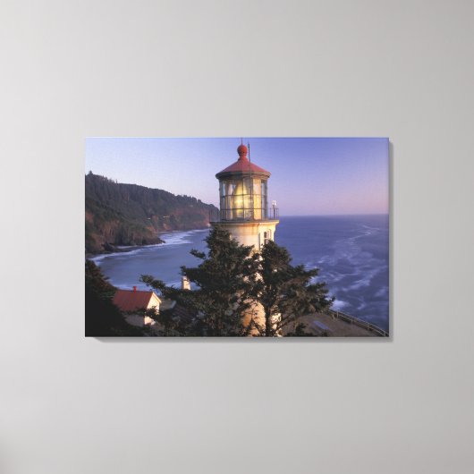 NA, VS, Oregon, Heceta Head Lighthouse, Canvas Afdruk (Voorkant)