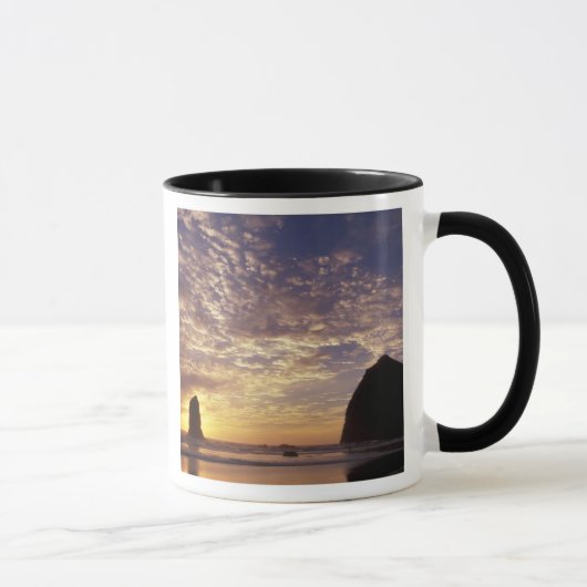 NA, VS, Oregon, Oregon-kust, Canon Beach met Mok (Rechts)