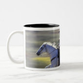 NA, VS, Oregon, Seneca, Ponderosa Ranch, Cowboy Tweekleurige Koffiemok (Links)