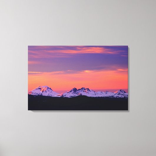 NA, VS, Oregon, The Three Sisters Mountains Canvas Afdruk (Voorkant)