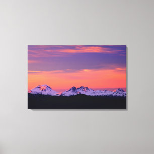 NA, VS, Oregon, The Three Sisters Mountains Canvas Afdruk