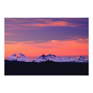 NA, VS, Oregon, The Three Sisters Mountains Foto Afdruk