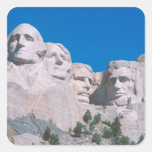 NA, VS, SD, Mount Rushmore. Vierkante Sticker