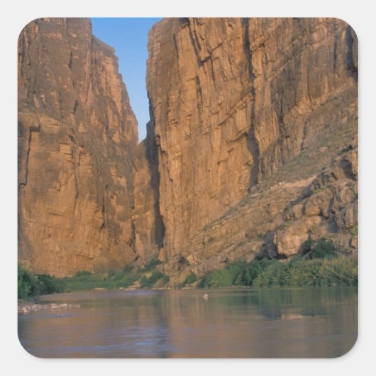 NA, VS, Texas, Big Bend National Park. Rio Vierkante Sticker (Voorkant)