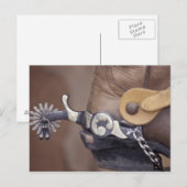 NA, VS, Texas, Lubbock Cowboy boot en spur Briefkaart (Voorkant / Achterkant)