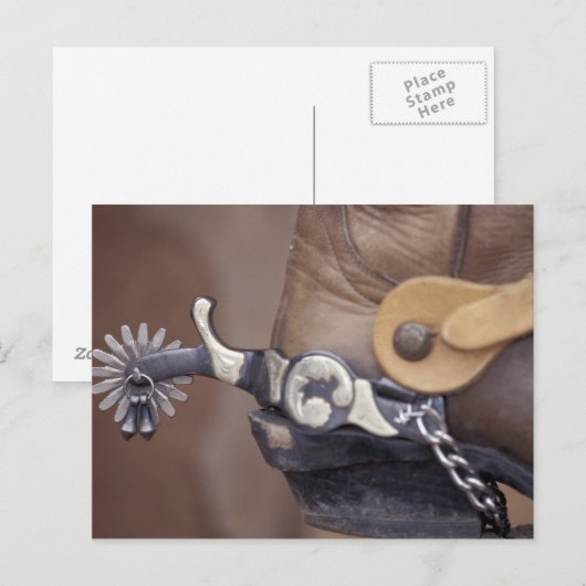 NA, VS, Texas, Lubbock Cowboy boot en spur Briefkaart (Voorkant / Achterkant)