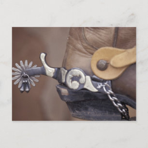 NA, VS, Texas, Lubbock Cowboy boot en spur Briefkaart