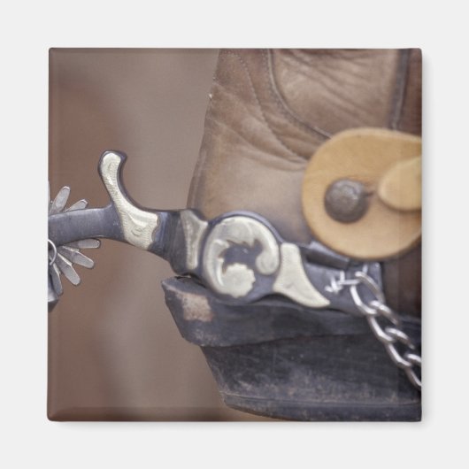 NA, VS, Texas, Lubbock Cowboy boot en spur Magneet (Voorkant)