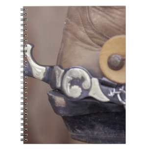 NA, VS, Texas, Lubbock Cowboy boot en spur Notitieboek