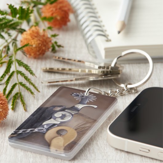 NA, VS, Texas, Lubbock Cowboy boot en spur Sleutelhanger (Voorkant Rechts)