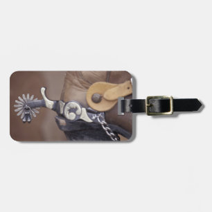 NA, VS, Texas, Lubbock Cowboy laars en spoor Bagagelabel