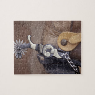 NA, VS, Texas, Lubbock Cowboy laars en spoor Legpuzzel