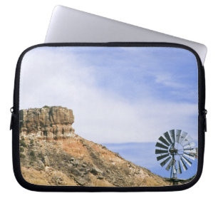 NA, VS, Texas windmolen en kliffen van Palo Duro Laptop Sleeve