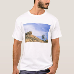 NA, VS, Texas windmolen en kliffen van Palo Duro T-shirt