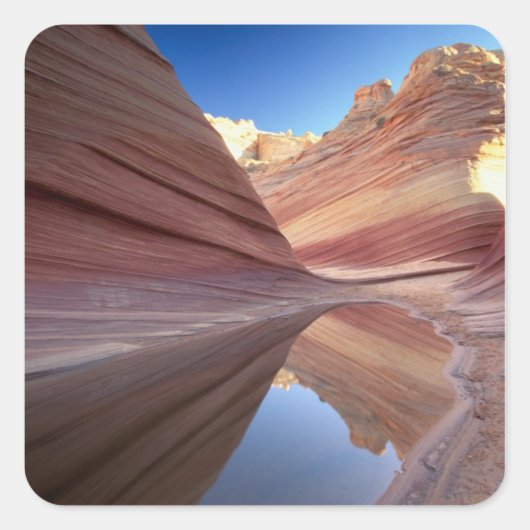 NA, VS, Utah, Vermillion Cliffs. Coyote Butte 2 Vierkante Sticker (Voorkant)