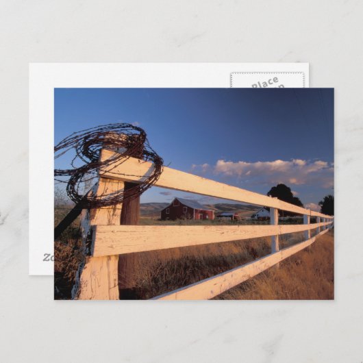 NA, VS, Washington, bij Walla Walla, hek, Briefkaart (Voorkant / Achterkant)