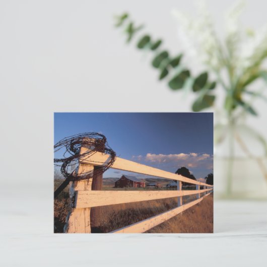 NA, VS, Washington, bij Walla Walla, hek, Briefkaart (Staand voorkant)