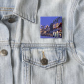 NA, VS, Washington, Leavenworth. Hoofdstraat Vierkante Button 5,1 Cm (In situ)
