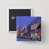 NA, VS, Washington, Leavenworth. Hoofdstraat Vierkante Button 5,1 Cm (Voorkant /achterkant)