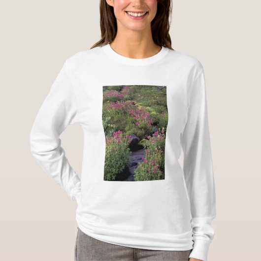 NA, VS, Washington, MT Rainier NP, Roze T-shirt (Voorkant)