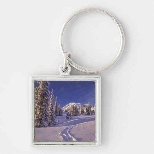 NA, VS, Washington, Mt. Rainier NP, Sneeuwschoen Sleutelhanger (Voorkant)