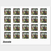 NA, VS, Washington, Sammamish, Witte Vierkante Sticker (Vel)