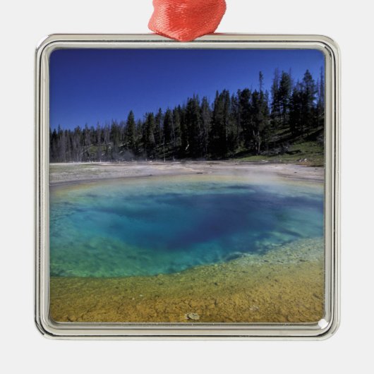 NA, VS, Wyoming, Yellowstone National Park. 2 Metalen Ornament (Voorkant)