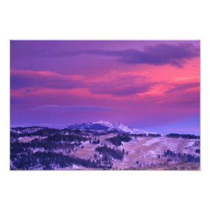 NA, VS, Wyoming, Yellowstone NP, Lamar Valley Foto Afdruk