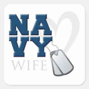 NA-VY-vrouw Vierkante Sticker
