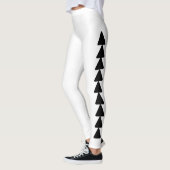 Na Wahine Koa Leggings (zwart op wit) (Links)