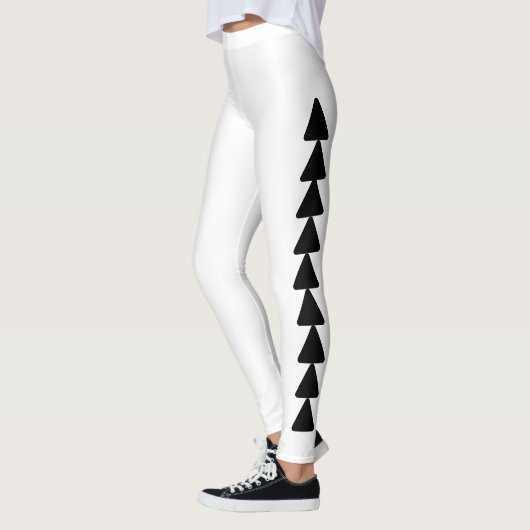 Na Wahine Koa Leggings (zwart op wit) (Links)