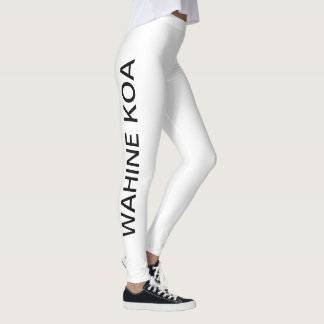 Na Wahine Koa Leggings (zwart op wit)
