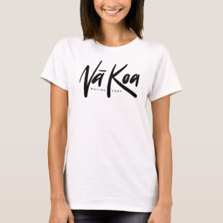 Na Wahine Koa T-Shirt (zwart op wit)