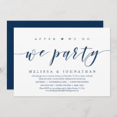 Na We Do, We Feesten, Trouw Elopement Dinner Kaart (Voorkant / Achterkant)