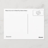 Na zalm - Stop Pebble Mine Briefkaart (Achterkant)