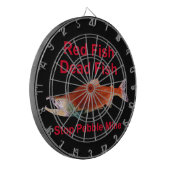 Na zalm - Stop Pebble Mine Dartbord (Voorkant Links)