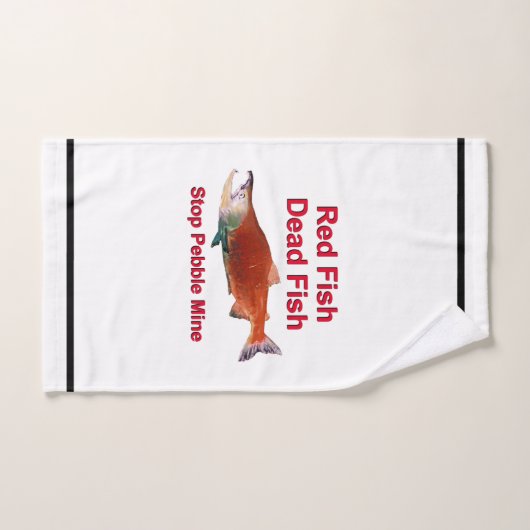 Na zalm - Stop Pebble Mine Handdoek (Handdoek)