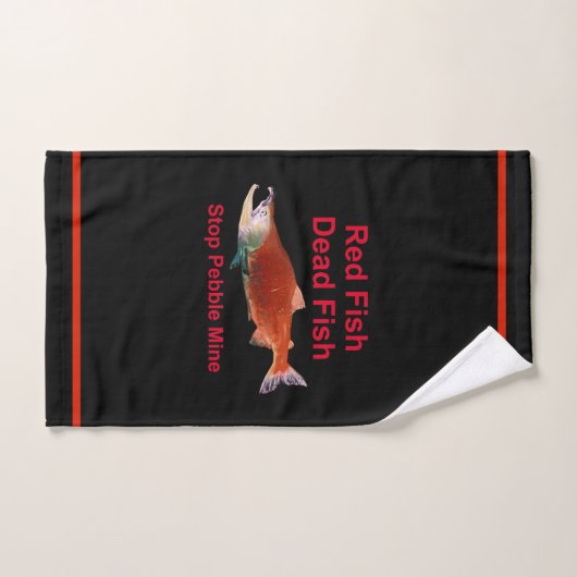Na zalm - Stop Pebble Mine Handdoek (Handdoek)