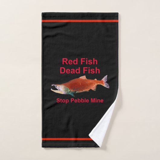 Na zalm - Stop Pebble Mine Handdoek (Handdoek)