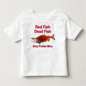 Na zalm - Stop Pebble Mine Kinder Shirts (Voorkant)
