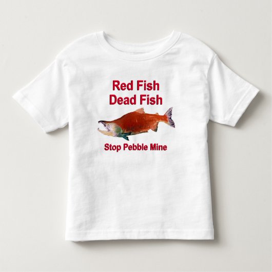 Na zalm - Stop Pebble Mine Kinder Shirts (Voorkant)