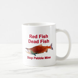 Na zalm - Stop Pebble Mine Koffiemok