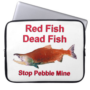 Na zalm - Stop Pebble Mine Laptop Sleeve