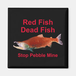 Na zalm - Stop Pebble Mine Magneet