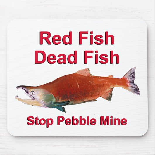 Na zalm - Stop Pebble Mine Muismat (Voorkant)