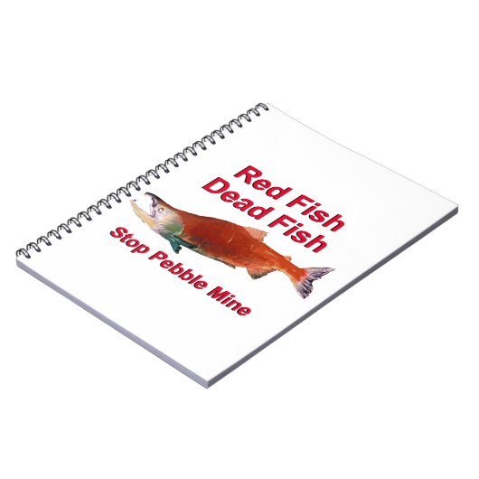Na zalm - Stop Pebble Mine Notitieboek (Linkerzijde)