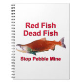 Na zalm - Stop Pebble Mine Notitieboek (Voorkant)