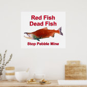 Na zalm - Stop Pebble Mine Poster (Keuken)