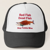 Na zalm - Stop Pebble Mine Trucker Pet (Voorkant)